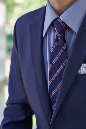 Галстук классический галстук мужской галстук с геометрическим рисунком в... SIGNATURE (Темно-синий, черный, алый,) 300128 #783915