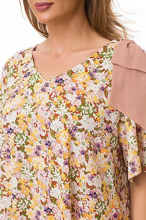 Блуза FIFTYPATES (Коричневый/цветы) 4-092 #78478