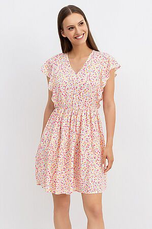 Платье MARK FORMELLE (Розовые цветочки на молочном) 22/17834П-9 #785046