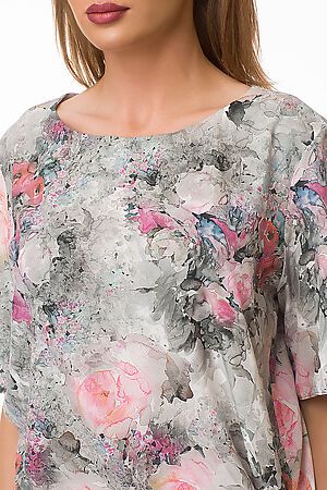 Блуза FIFTYPATES (Серый/цветы) 4-100 #78623