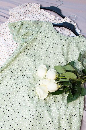 Платье BRASLAVA (Белый Зелёный) 4802-3 #786674