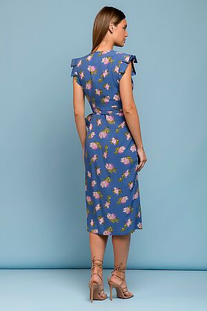 Блуза 1001 DRESS, синий (цветной принт) 0102557BL #789357 купить с доставкой в интернет-магазине OptMoyo.ru