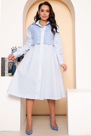 Платье LADY TAIGA (Белый, Голубой) П3902 #789839