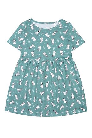 Платье АПРЕЛЬ (Кролики на серо-зеленом) #790398