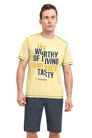 Костюм (футболка+шорты) CLEVER (Св.жёлтый/т.синий) MHP521112/1 #794497