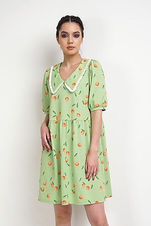 Платье CLEVER (Св.зелёный/оранжевый) LDR22-969/1 #794822