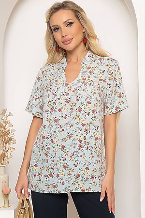 Блуза LADY TAIGA (Мятный, принт: флористический) Б4095 #796299