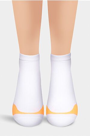 Носки CLEVER (Белый/оранжевый) S139 #797984
