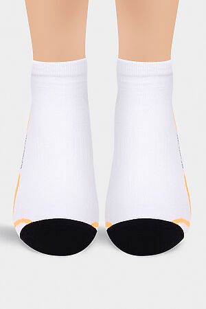 Носки CLEVER (Белый/оранжевый) S303 #798033