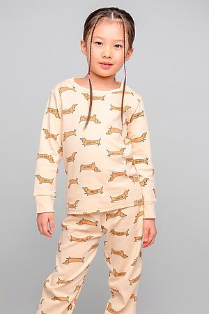 Пижама CROCKID SALE (Песочно-бежевый,таксы пижама) #802890