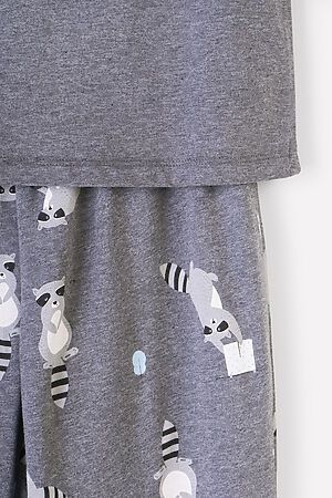 Пижама CROCKID SALE (Серый меланж, енот-полоскун) #803066