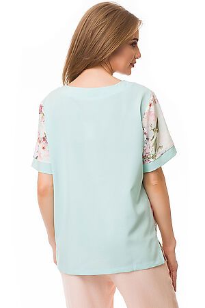 Блузка FIFTYPATES (Ментоловый/цветы) 4-128 #80510
