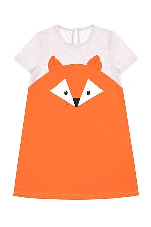Платье АПРЕЛЬ (Оранжевый9+светло-серый) #806288