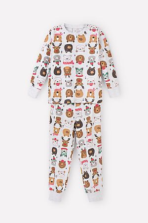Пижама CROCKID SALE (Мишки в шапках на меланже) #810163