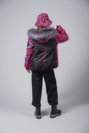 ХАННА куртка 914-Д АВРОРА (Фуксия/Черный) #812646
