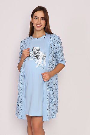 Комплект "Малыш" (халат + сорочка) MARGO (Голубой) #813613