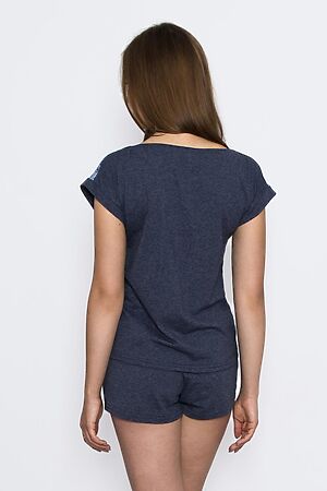 Комплект "Акцент" (футболка + шорты) MARGO (Темно-синий меланж) #814271