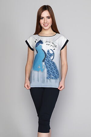 Комплект "Статуэтка" (футболка + бриджи) MARGO (Темно-синий) #814551