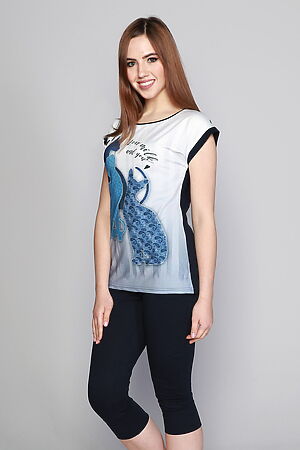 Комплект "Статуэтка" (футболка + бриджи) MARGO (Темно-синий) #814551