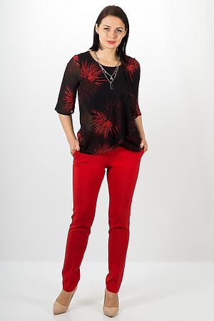 Блуза BRASLAVA (Чёрный красный с рисунком) 4279 #816310