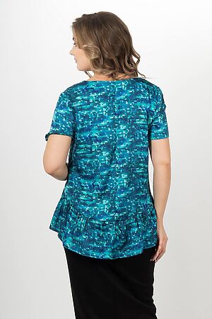 Блуза BRASLAVA (Синий зелёный с рисунком) 4236-2 #816313