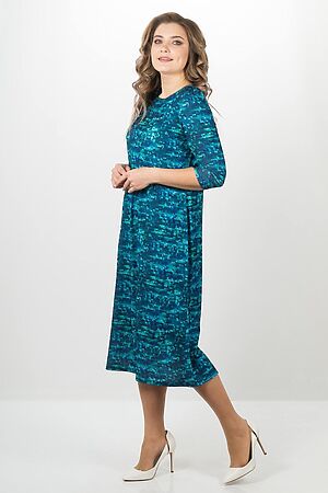Платье BRASLAVA (Синий зелёный с рисунком) 5739-5 #816314