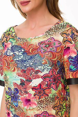 Блузка FIFTYPATES (Салатовый/цветы) 4-135 #81725