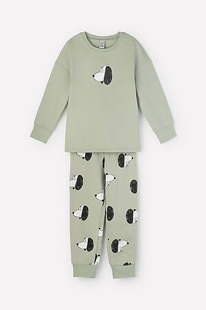Пижама CROCKID SALE (Темно-оливковый, собачки) #822247