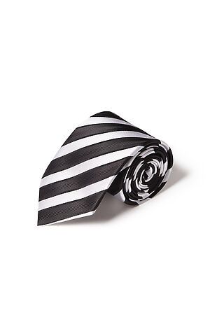 Набор: галстук, платок, запонки, зажим "Сила желания" SIGNATURE (Черный, белый, серебристый,) 299923 #825170