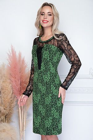 Платье БЕЛЛОВЕРА (Зеленый, Черный) 33П1259 #826610