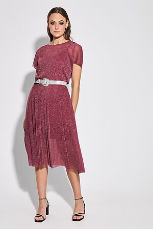 Платье JETTY (Бордовый) 546/бордовый/люрекс #830081
