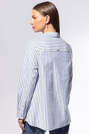 Блуза VILATTE (Белый-синий) D29.762 #834862