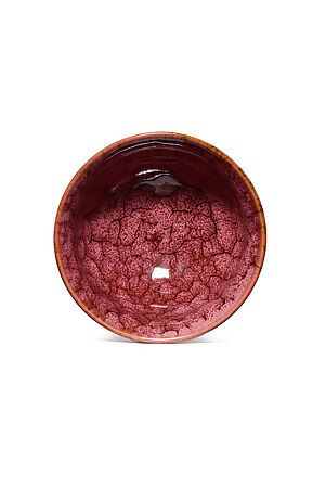 Пиала 100 мл керамическая с глазурью чашка с рисунком пиала для чайной... Nothing Shop (Малиново-красный, коричневый) 294749 #837902