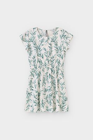 Платье CROCKID SALE (Сливки, зеленые веточки к363) #838009