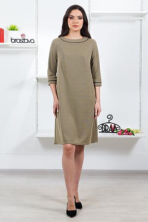 Платье BRASLAVA (Светло-коричневый меланж) 5771-2 #838266