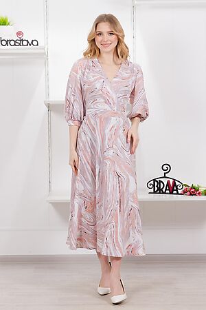 Платье BRASLAVA (Розовый розовый с рисунком) 4878-2 #841832