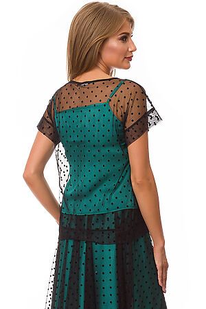 Блуза REMIX (Черно-зеленый/Горох) 6547 #84245