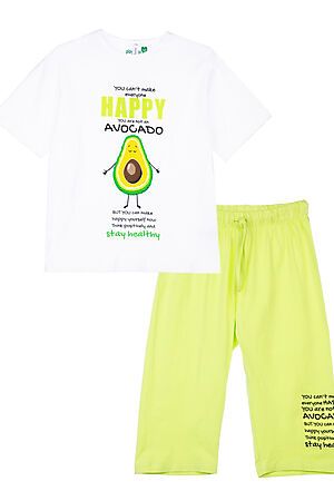 Пижама PLAYTODAY (Белый,Светло-зеленый) 12321109 #846663
