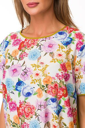 Блузка FIFTYPATES (Горчичный/Цветы) 4-127 #84759