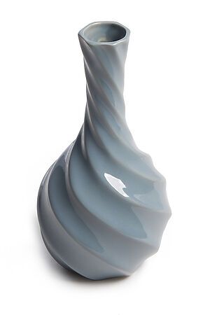 Ваза керамическая цветочная ваза декоративная спиральная витая ваза для... Nothing Shop (Серый,) 307535 #850845