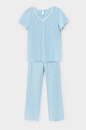 Пижама 1001 DRESS (Голубой,веточки) #851161