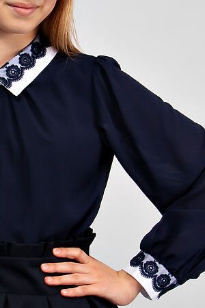 Блуза СОЛЬ&ПЕРЕЦ (Темно-синий) SP0302 #851679