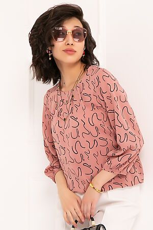 Блуза BELLOVERA (Розовый, черный) 33Б5007 #852322