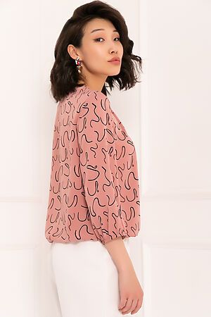 Блуза BELLOVERA (Розовый, черный) 33Б5007 #852322