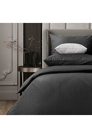 Комплект постельного белья "Verossa" Stripe Евро Black NORDTEX #852584