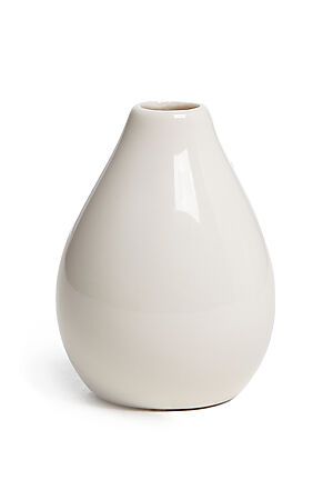 Ваза керамическая ваза декоративная с глазурью ваза для цветов "София" Nothing Shop (Белый,) 307517 #853667
