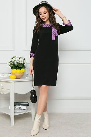 Платье BELLOVERA (Черный, фиолетовый) 55П5017 #855249