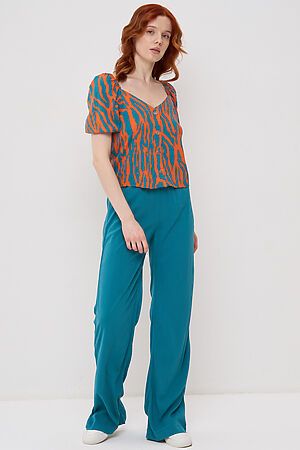 Блуза VAY (Оранжевый/зеленый кетцаль) 7231-30051-СБ02 #859631