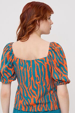 Блуза VAY (Оранжевый/зеленый кетцаль) 7231-30051-СБ02 #859631