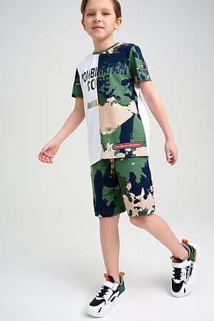 Комплект трикотажный для мальчиков: фуфайка (футболка), шорты PLAYTODAY (Разноцветный) 12311274 #861084